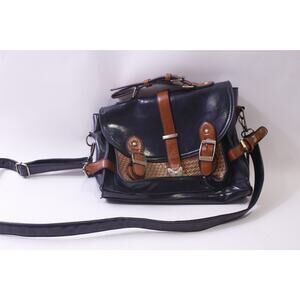 ModCloth, Navy Blue, Purse, Crossbody, Faux Leather, Handbag, ~ 251008-WH 1362